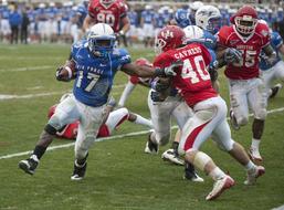 Football American players Running on game