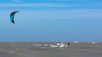 Kite Surfer on a clear sunny day