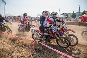 motocross on a sandy track