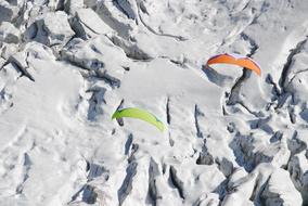 Paragliding on Switzerland alps