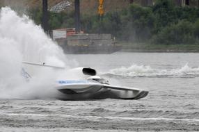 Hydro Racing Boat on Water