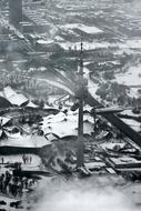 Munich Tv Tower Olympic Site black and white