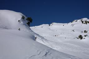 snow-capped mountains for skis