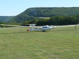 Glider Flying Aircraft on lawn