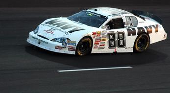 white car 88 on auto racing