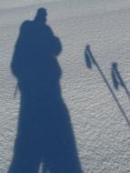 Portrait Self Photography of silhouette on snow