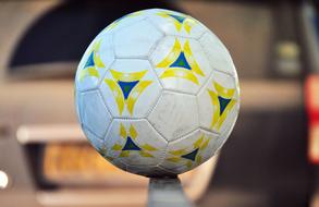 Soccer Ball close-up on blurred background