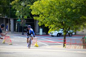 Cyclist Biker Race on road