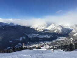 Panorama Of The Alps In Stock