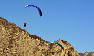 Paragliding Couple Fly sky