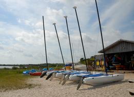 sailing boat rental on the seaside