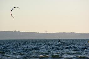 kitesurfing off the coast of France
