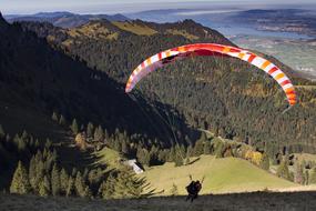 Paragliding Start at nature