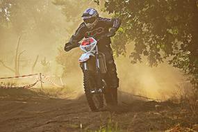 motocross, dust, sand