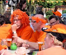 Football Fans in orange colors