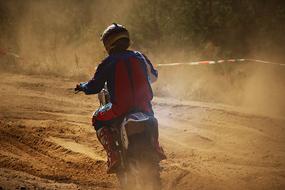 motocross on a sandy track, enduro