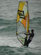 active surfing on the seaside