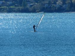 surfer at sea in italy