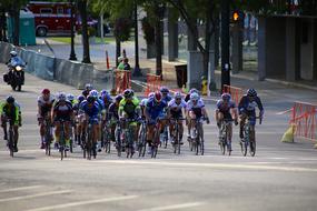 Road bicycle racing in city