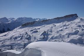 snowy mountains for winter sports