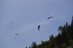 skydiving over the bavarian forest