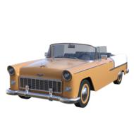 1950 vintage brown convertible