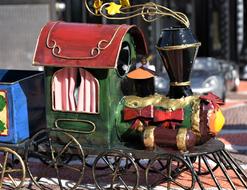 antique toy locomotive