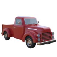truck pickup red drawing