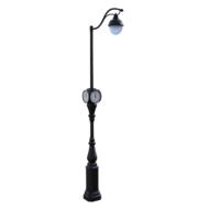 street clock light pole