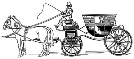 stagecoach carriage horse drawing