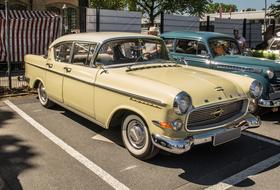 photo of beige retro Opel Kapitan