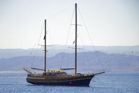 tourist pirate boat at sea