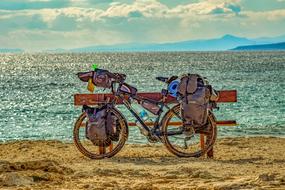 Bike on sea