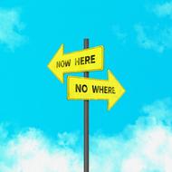drawn confused road signs