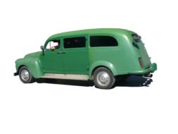 old green car side view