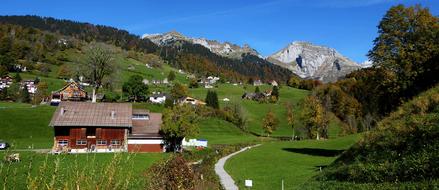 Autumn rural Landscape, switzerland, toggenburg