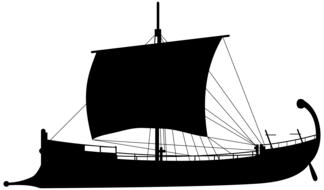 clipart of ancient ship silhouette antiquity