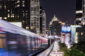 Skytrain in Bangkok City