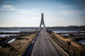 photo of the highway leading to the bridge