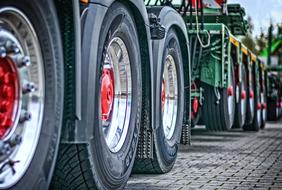 wheels of the heavy Truck