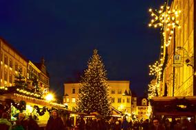 illuminated Christmas Market Tree