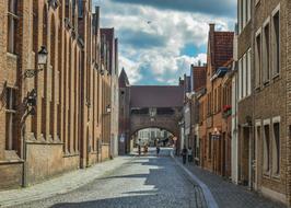 ship old pedestrian street, Belgium, Brugge