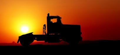 Sunset and Truck