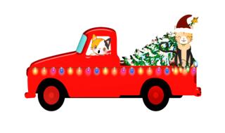 christmas truck drawing