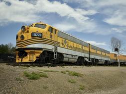 retro train at the railroad museum in colorado