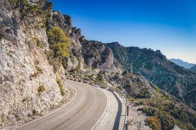 asphalt road on the mountain