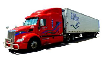 red american trailer truck