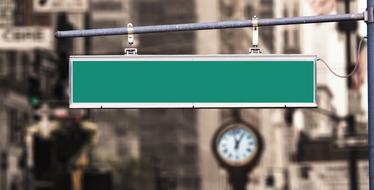 Change, New Beginning, concept, empty street sign in city