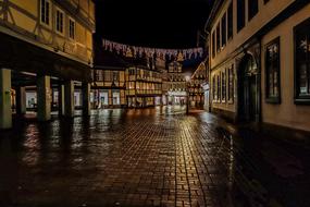 historic center at night, Germany