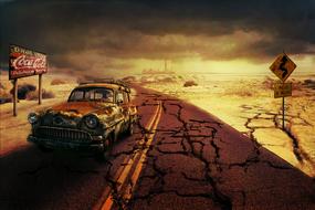 collage with apocalypse motive